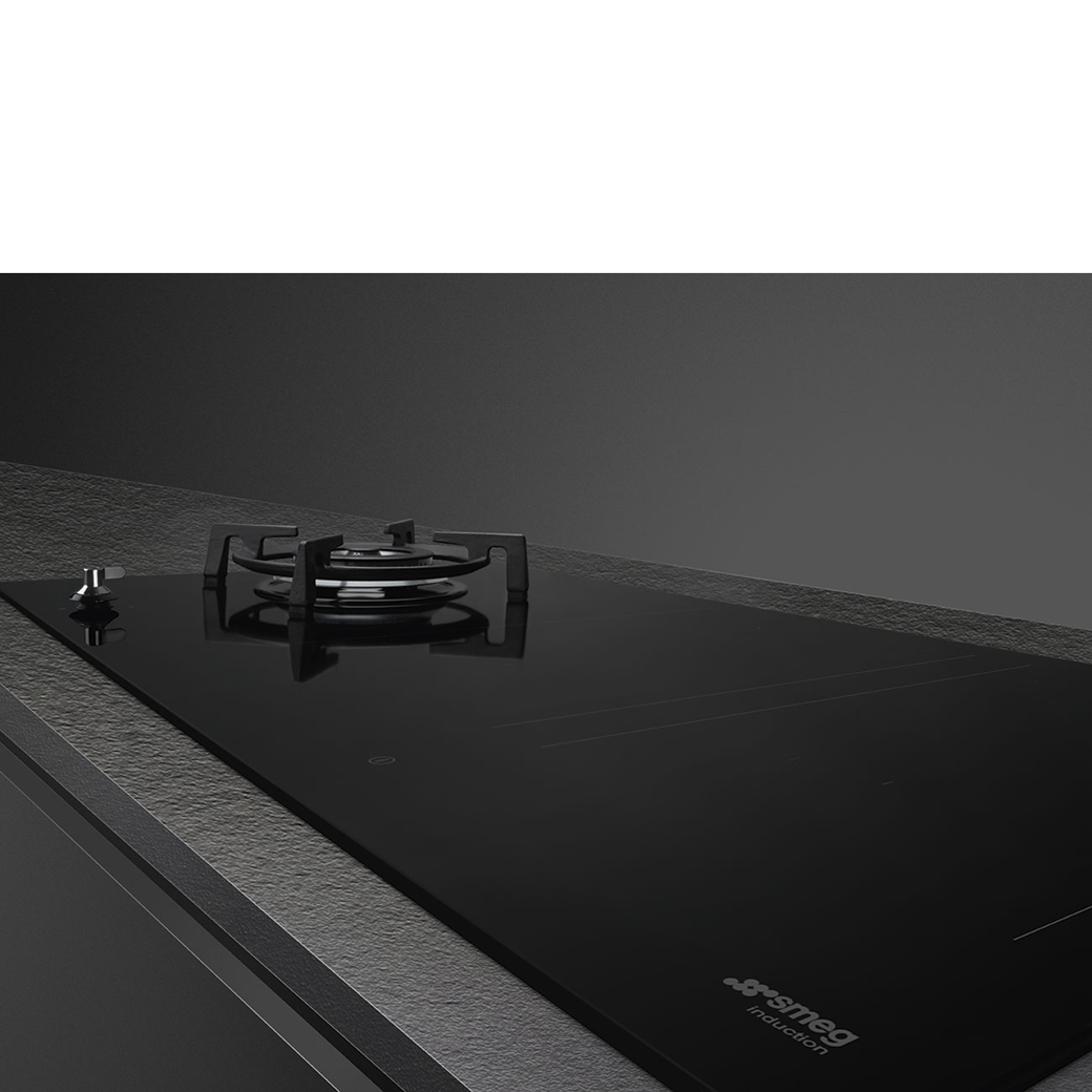 Parrilla Híbrida de Gas e Inducción 90cm Smeg PM3953D