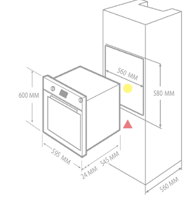 Horno de Gas 60cm Tecnolam TE60GASPLUS.AC