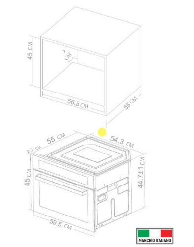 Microondas 60cm Tecnolam H45MWCG