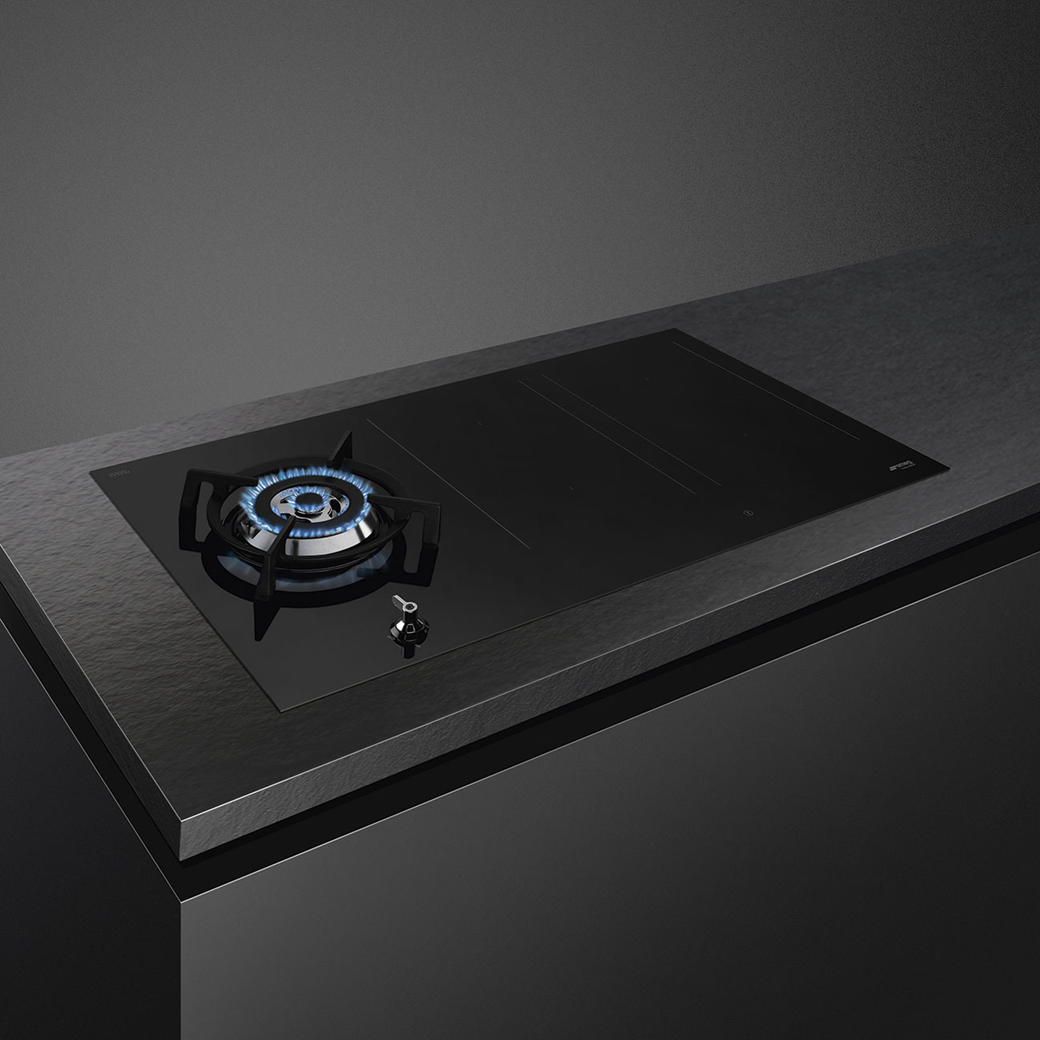 Parrilla Híbrida de Gas e Inducción 90cm Smeg PM3953D