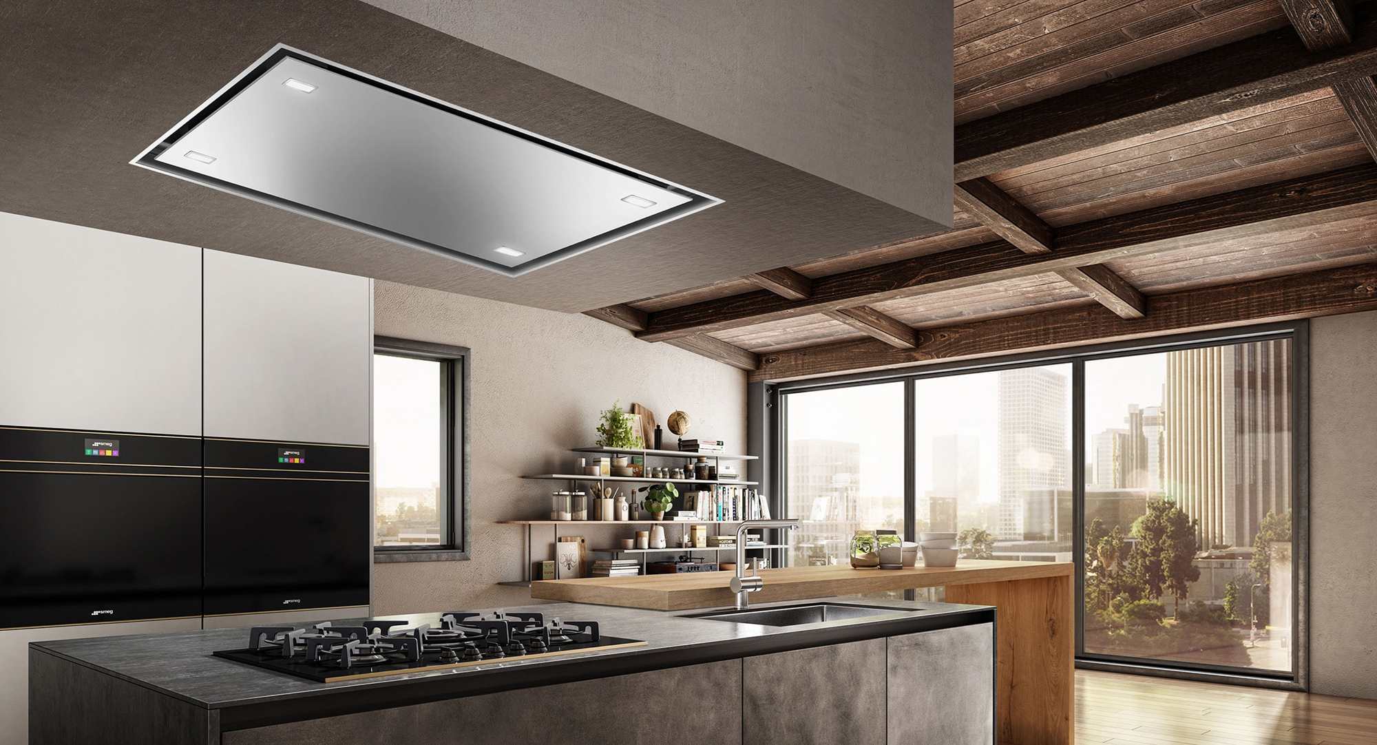 Campana de Techo 120cm Smeg KSCB124X