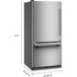 Refrigerador Bottom Mount 33" KitchenAid KRBL133SPS