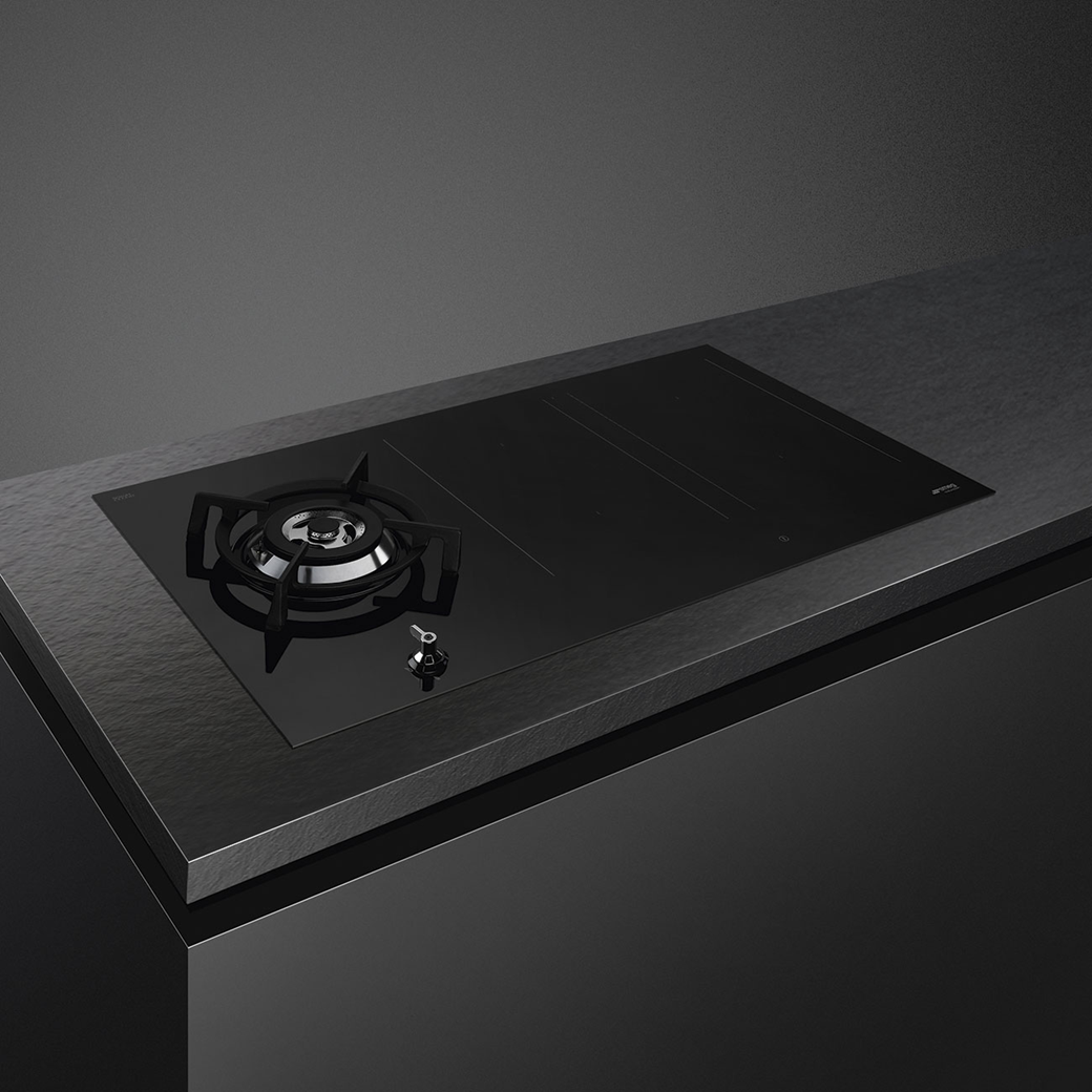 Parrilla Híbrida de Gas e Inducción 90cm Smeg PM3953D