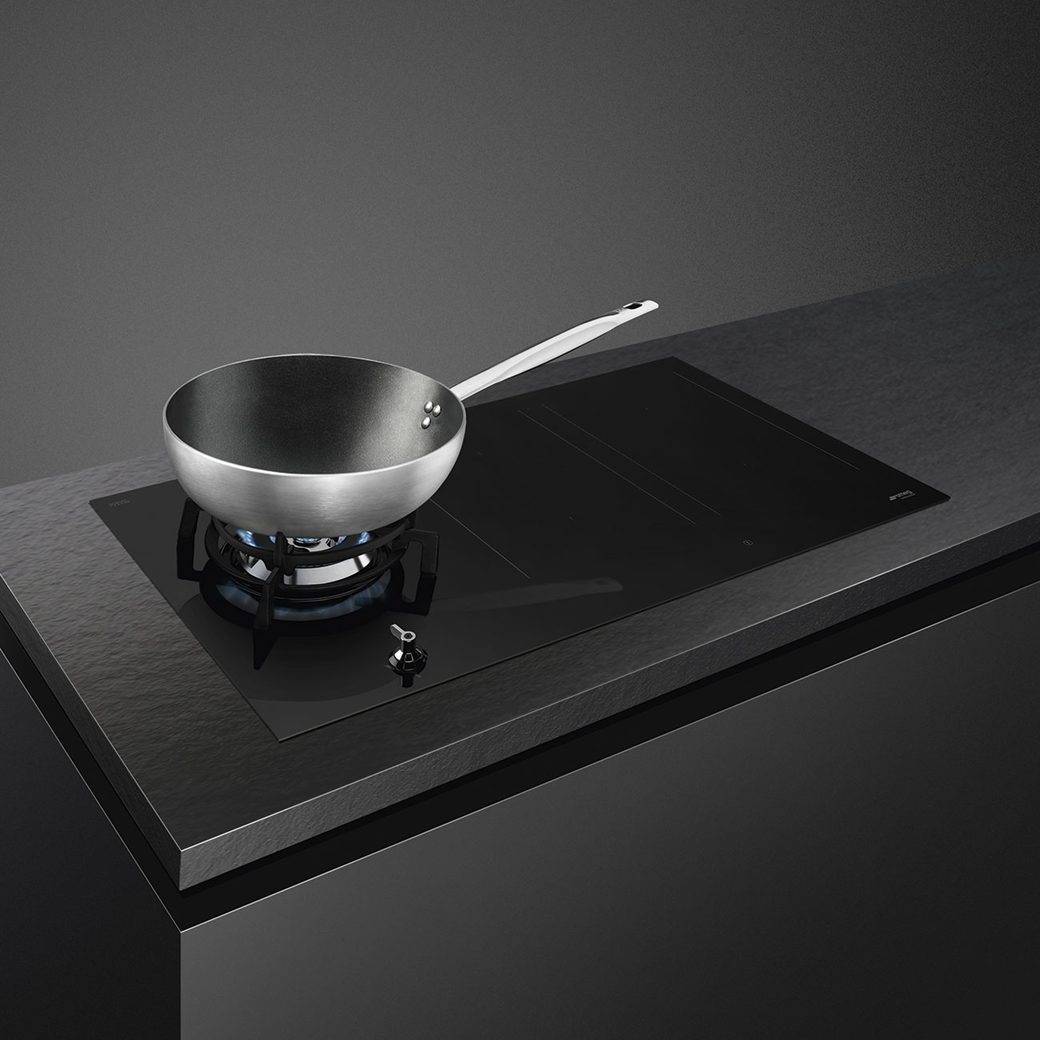 Parrilla Híbrida de Gas e Inducción 90cm Smeg PM3953D