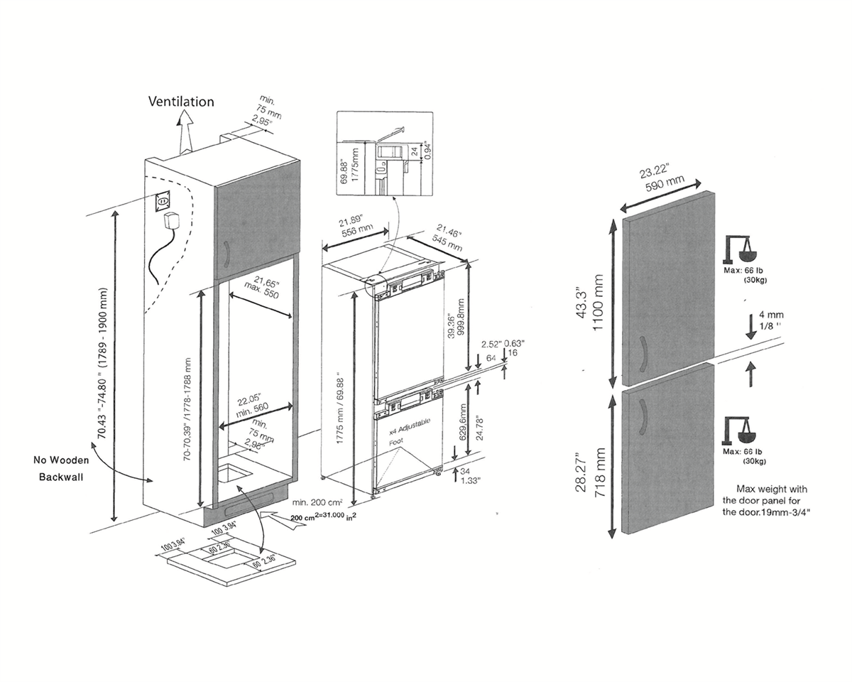 Refrigerador Bottom Mount 60cm Smeg CB300U