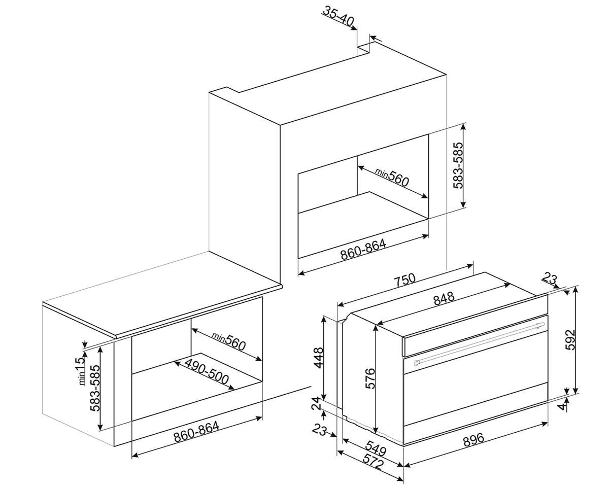 Horno de Gas 90cm Smeg SF9300GVXK1