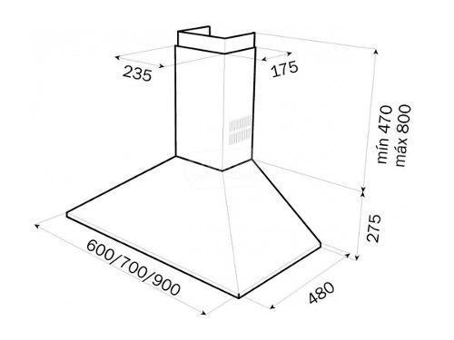 Campana de Pared 90cm Teka DEP 90