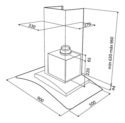 Campana de Pared 90cm Teka NC2 90