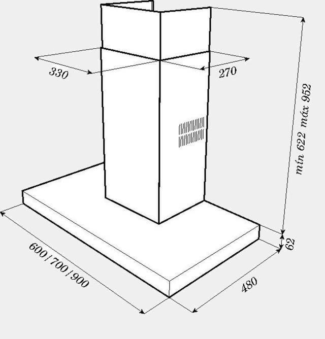 Campana de Pared 90cm Teka DJE 90