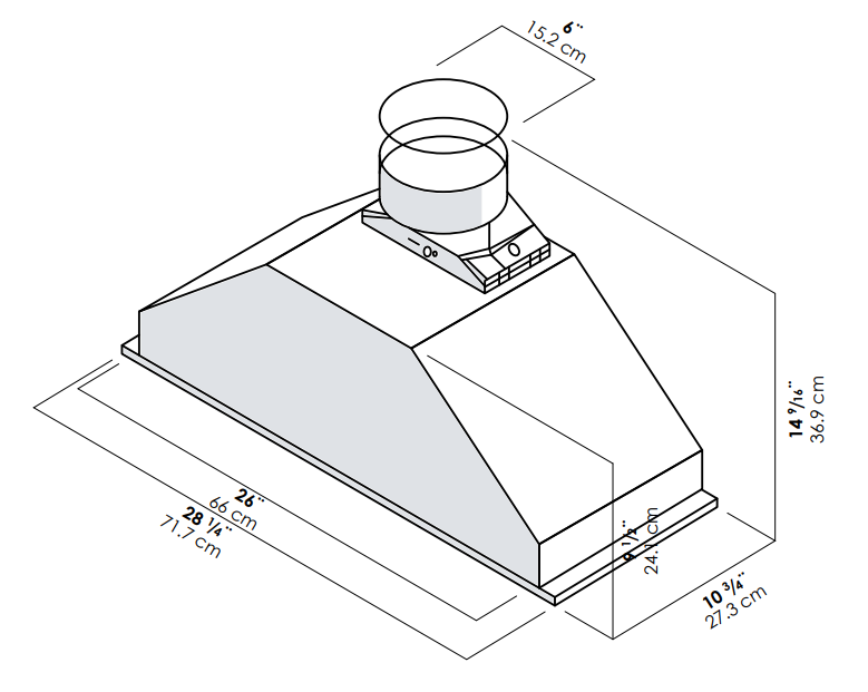 Campana Empotrable 70cm Elica Asti PRF0131095 Kitch